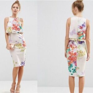 ASOS Multicolor Floral Midi Dress
